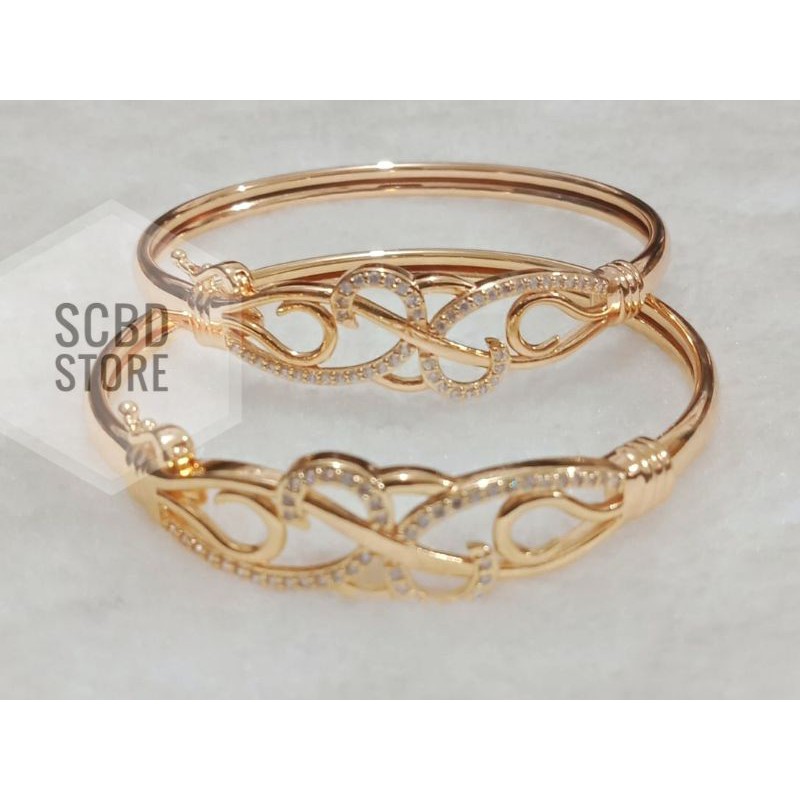 Gelang Wanita Bangle Permata Lilit