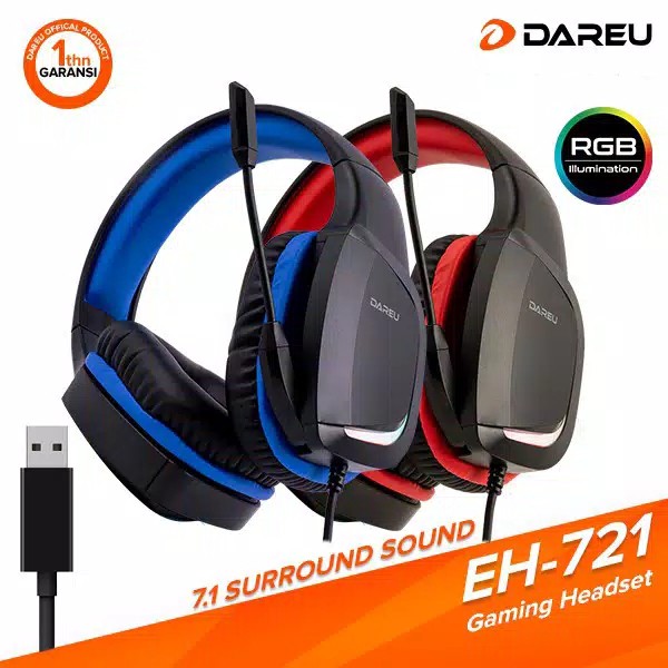 Headset Gaming Dareu EH721 EH-721 7.1 Surround Sound