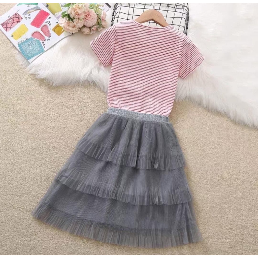 SET ROK ANAK IMPORT GARIS LOVE A1084