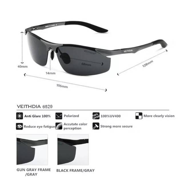 Kacamata Original VEIHDIA 6589 Polarized Anti UV Sunglass