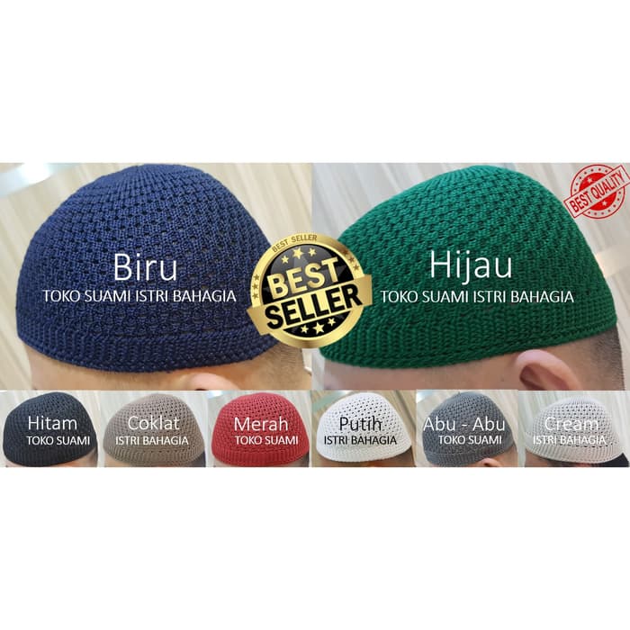 PECI RAJUT PREMIUM / KOPIAH SONGKOK PREMIUM - PUTIH