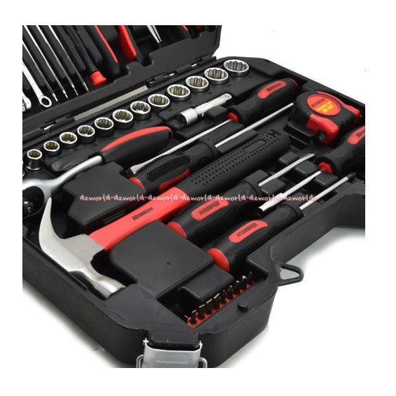 Krisbow Mechanic Tool Kit 78pcs Handtool Set Peralatan Mekanik Set Alat Petukangan Obeng Tang Palu Hammer Kunci Kunci Mur Set Sekrup 78 pcs Dengan Tas Bag Hand Toll Kris Bow