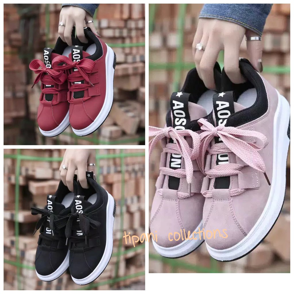 SEPATU WANITA  TALI / AOSOTION - Hitam, 36