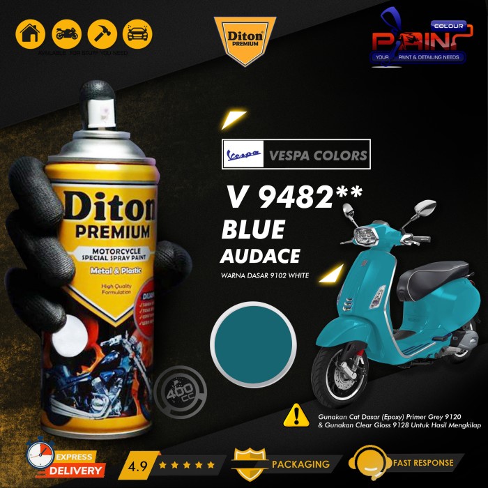 Cat Semprot DITON PREMIUM Vespa - V.Pastel 9482** Blue Audace