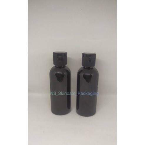 Botol fliptop 60ml hitam tutup fliptop hitam / Botol hand sanitizer