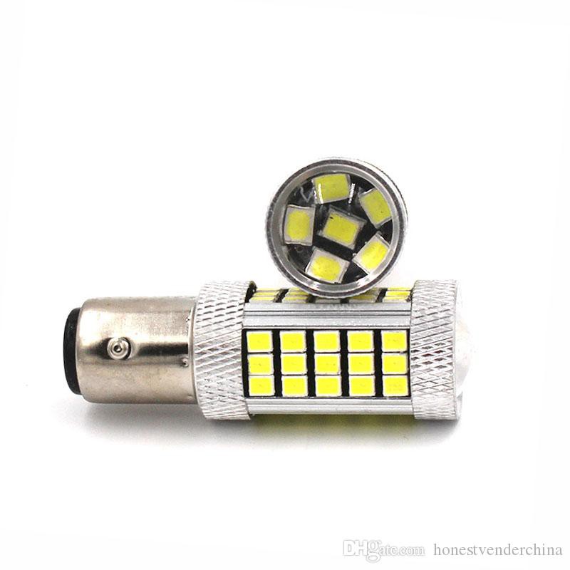 Lampu Rem Mobil Motor isi 2 pcs BAY15D Bayonet Putih Normal Non Strobo 12V 2835 66 SMD 1156 BA15D P2