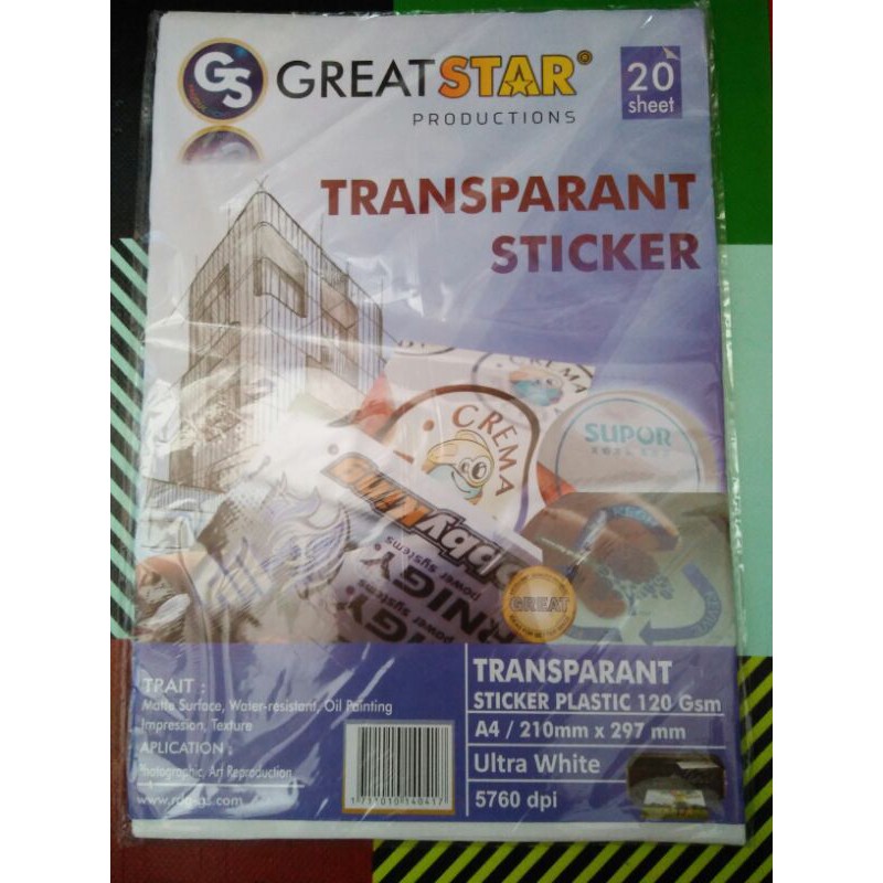 

TRANSPARANT STICKER - Great Star