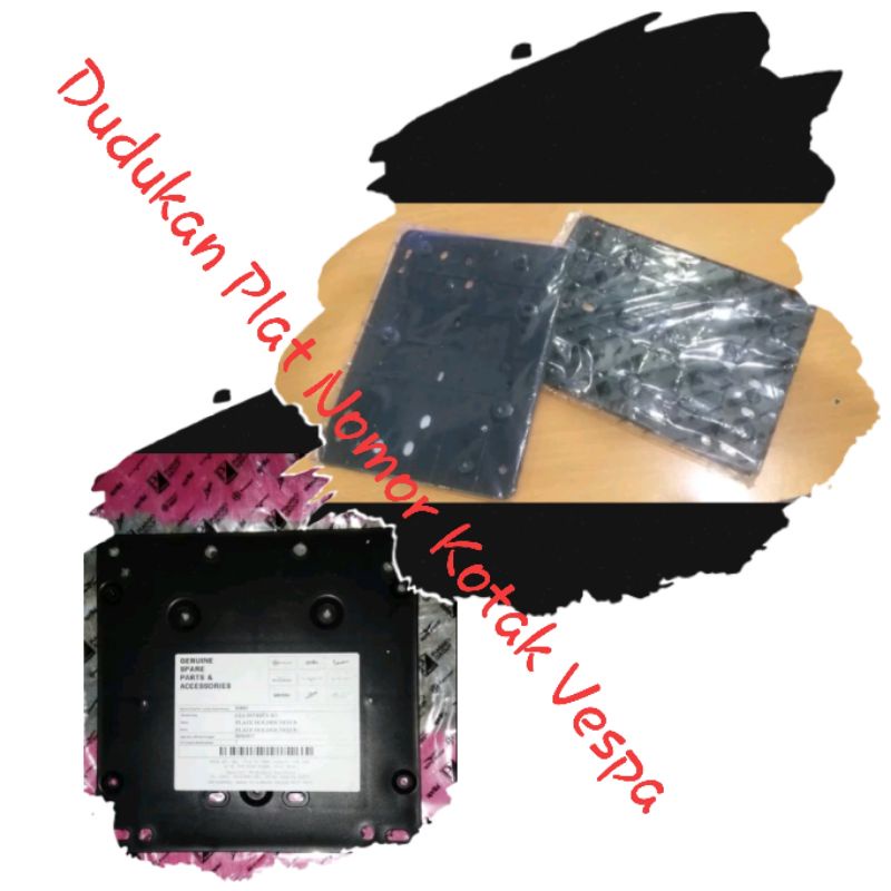 Dudukan Plat nomor kotak vespa /Tatakan Kotak Plat Nomor Belakang Vespa