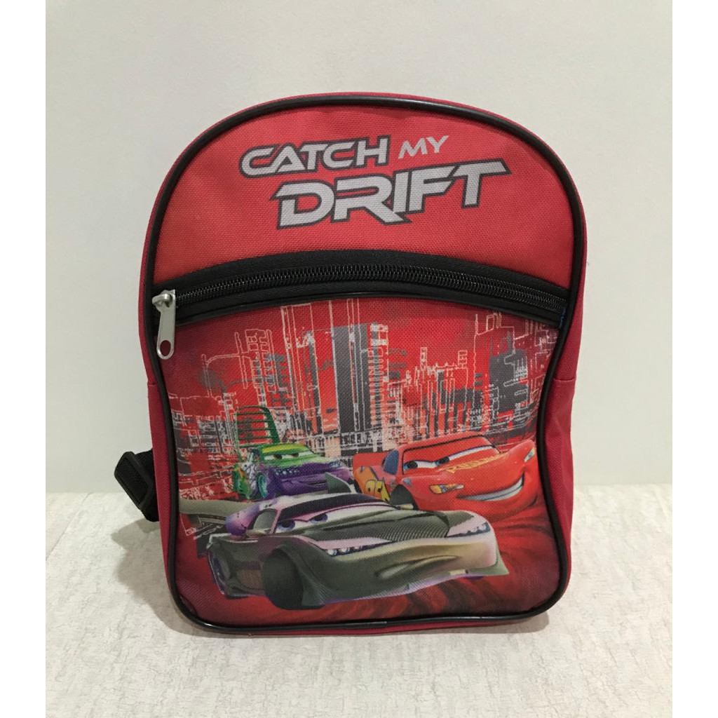 TAS BACKPACK RANSEL DISNEY CARS UNTUK ANAK ORIGINAL WARNA MERAH (20x8x25cm) (PxLxT)