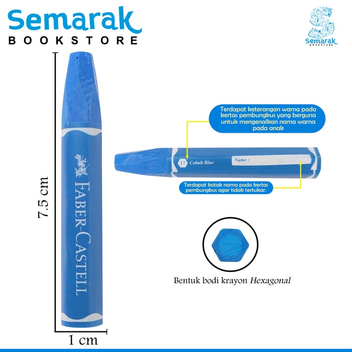 

Hadir Oil Pastel Krayon Aman Bagi Anak Faber Castell Hexagonal -Set 48 Warna Bagus