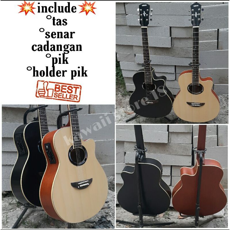 gitar akustik elektrik yamaha apx 500ii eq 7545r sudah tanam besi