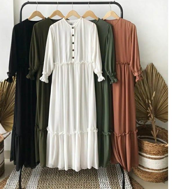 ➪  GAMIS CHIKA REMPEL BUSUI Gamis Polos gamis Malaysia Melayu Premium ➨