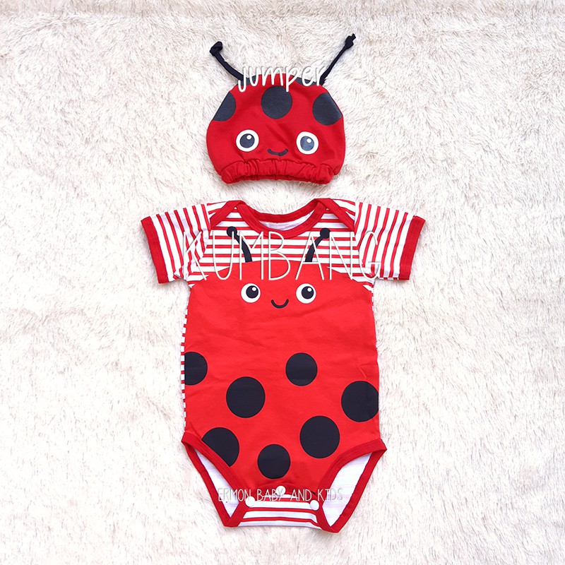 baju bayi jumper bayi karakter kumbang lucu