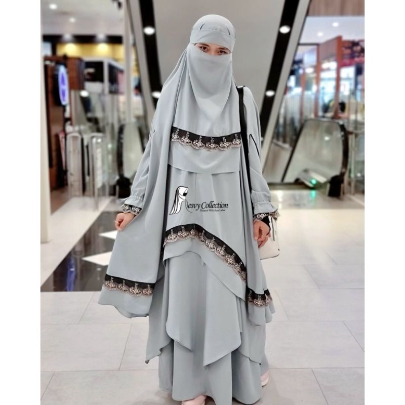 gamis set syar'i HAURA by resvy_collection