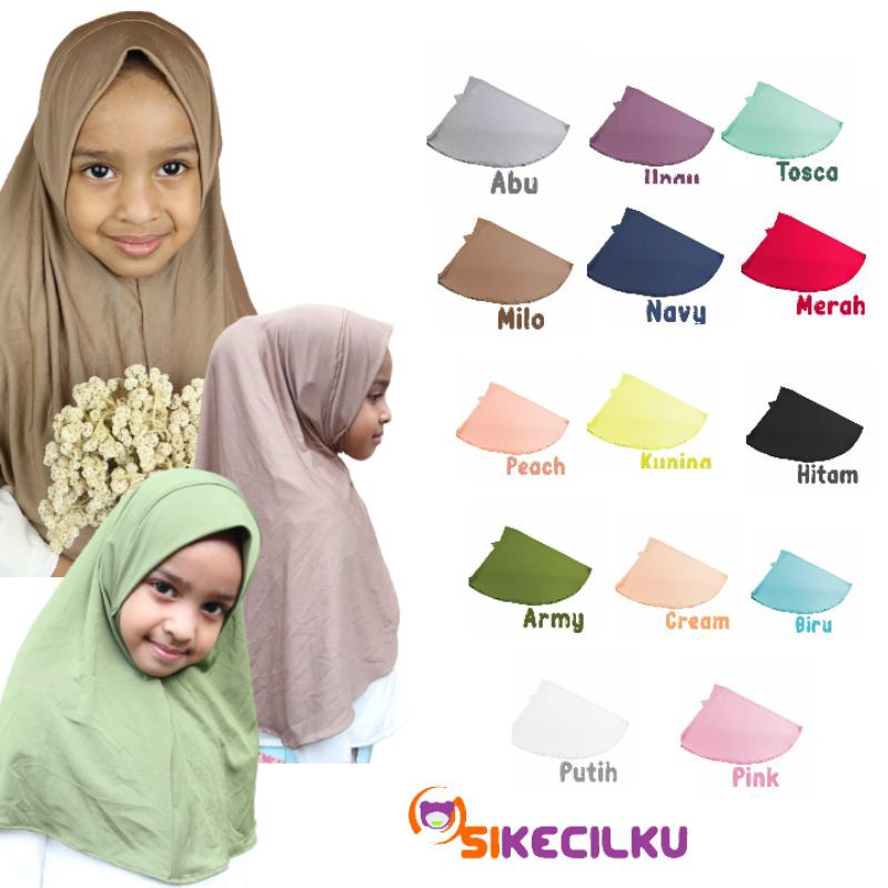 Jilbab Anak Hijab Anak Kerudung Anak Polos Adem Simpel Shopee Indonesia