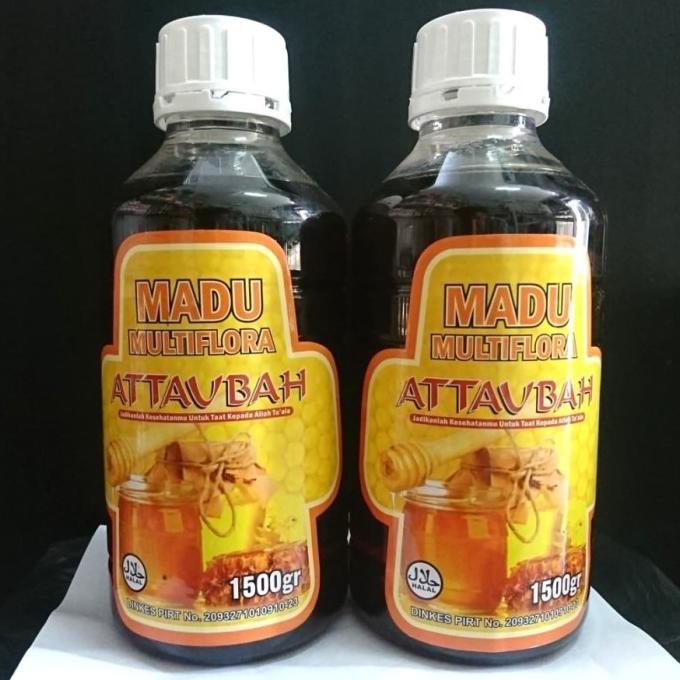 

Madu Multiflora Attaubah 1,5 Kg - Madu Hutan Murni Multiflora 1500 Gr Moomtaz