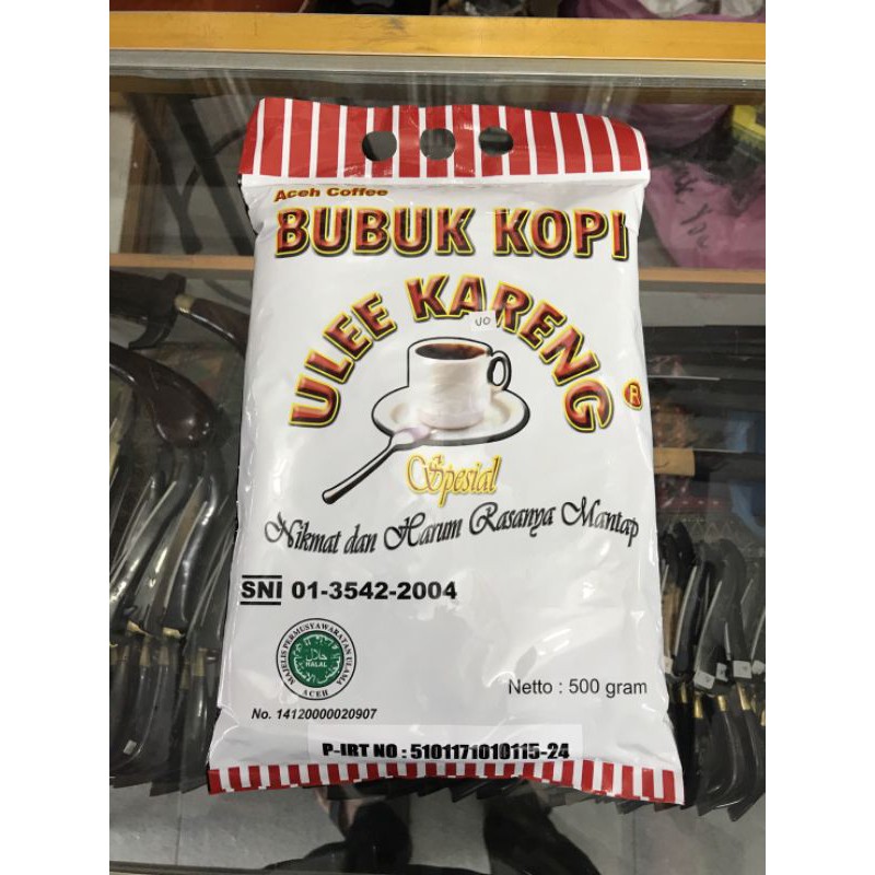 

Kopi Bubuk Ulee Kareng Robusta Premium 500gr