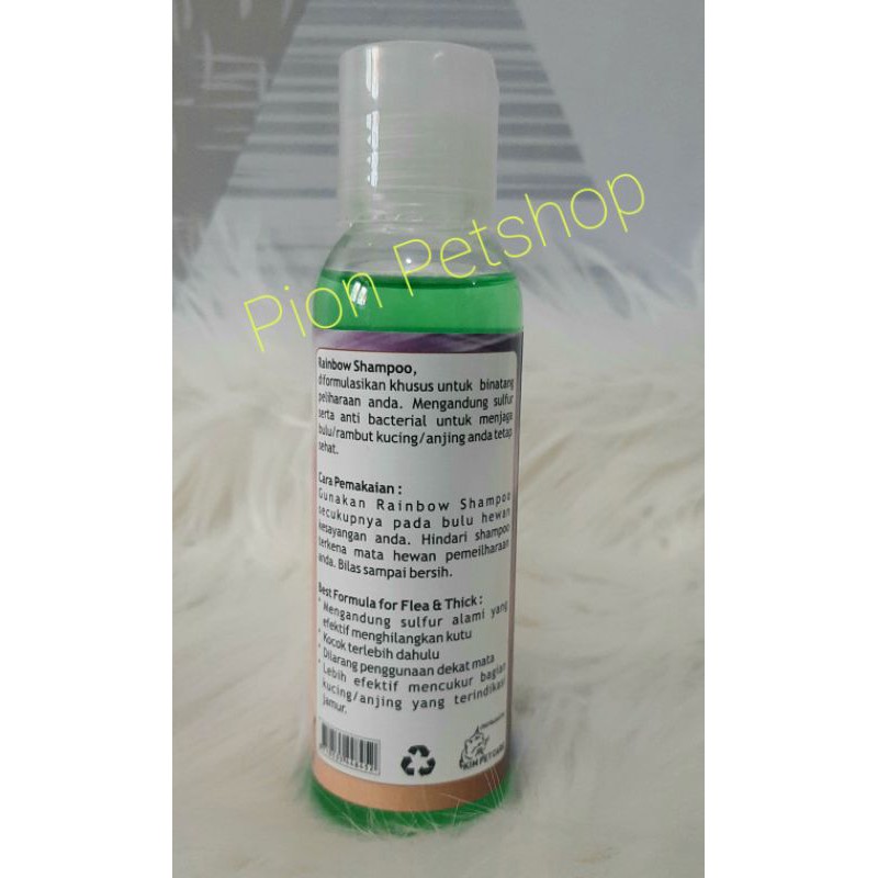 RAINBOW SHAMPO ANTI KUTU 100 ml untuk anjing dan kucing