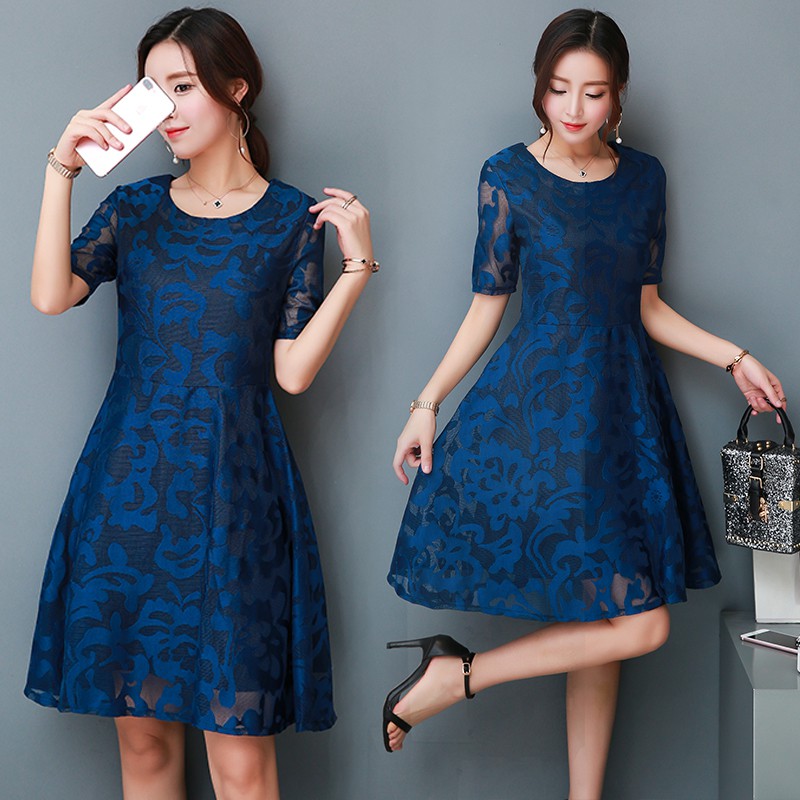 Lace Dress Vintage Motif Bunga untuk Musim Panas Ada Lace Dress Vintage Motif Bunga untuk Musim Panas Ada