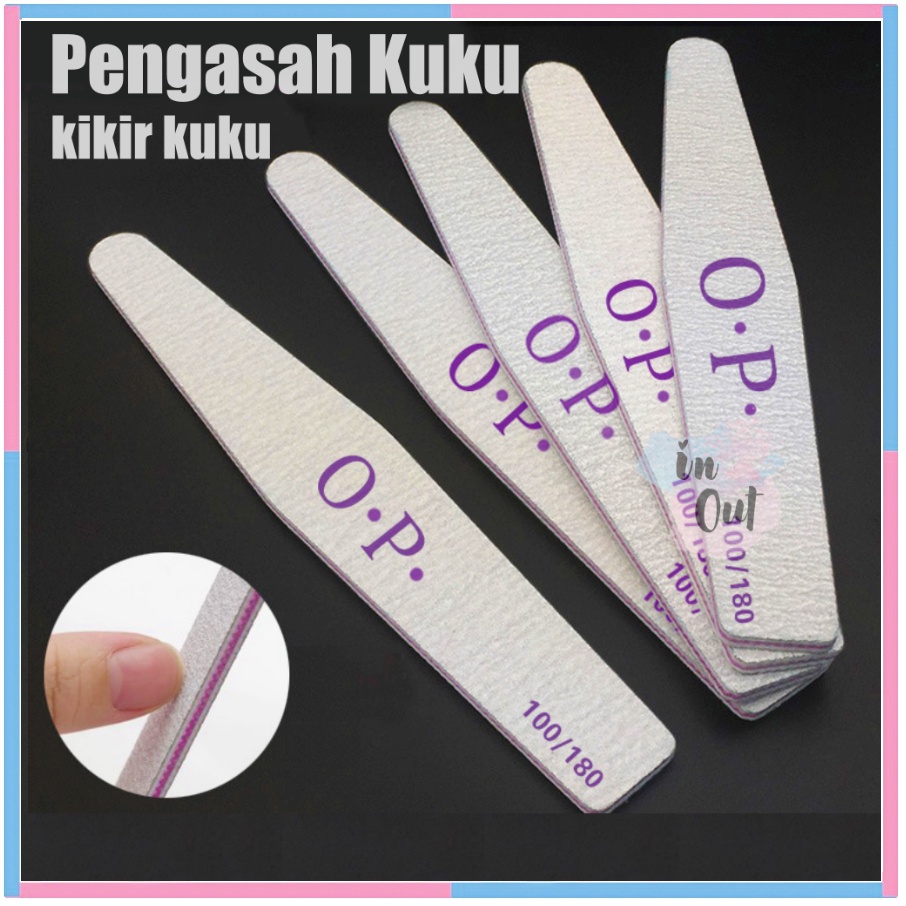 Pengasah Kuku 100/180 O.P.I Nail Grit Kikir Kuku Nail FIle Diamond Kikir / Nail Shaping KU013