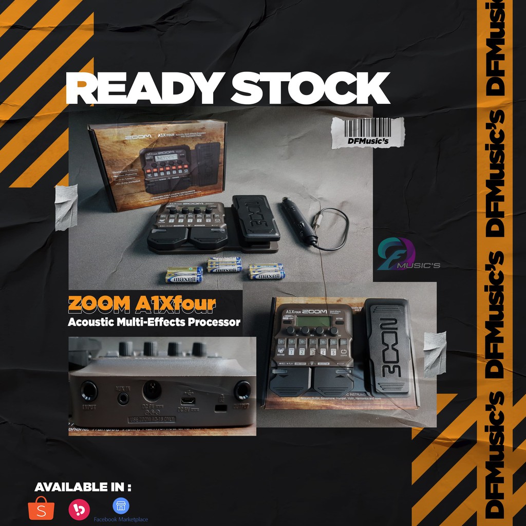 Efek Gitar Akustik ZOOM A1X Four Garansi Original