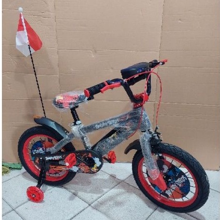 Sepeda Anak Bmx Foster Ukuran 16 &amp; 18 Inch Lampu Musik Ban Jumbo 2.40