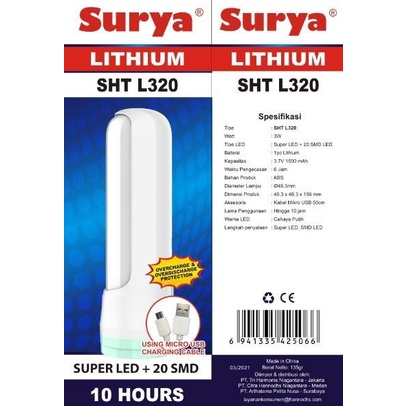 SENTER EMERGENCY LED SURYA SHT L320