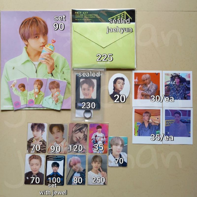 WTS NCT  jewel universe jungwoo yuta classic polaroid sticker johnny taeyong pendant card pc Haechan