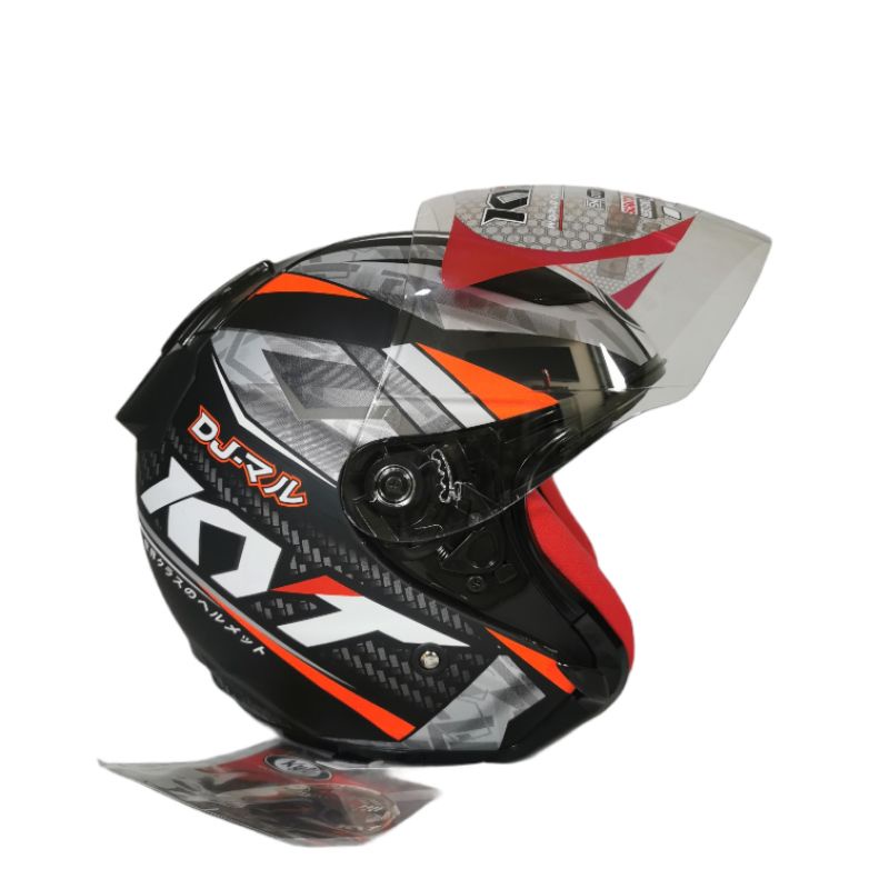 HELM KYT DJ MARU MOTIF 15 BLACK DOFF GUNMETAL HELM HALF FACE KYT DJMARU MOTIF ORIGINAL MURAH SNI3-5