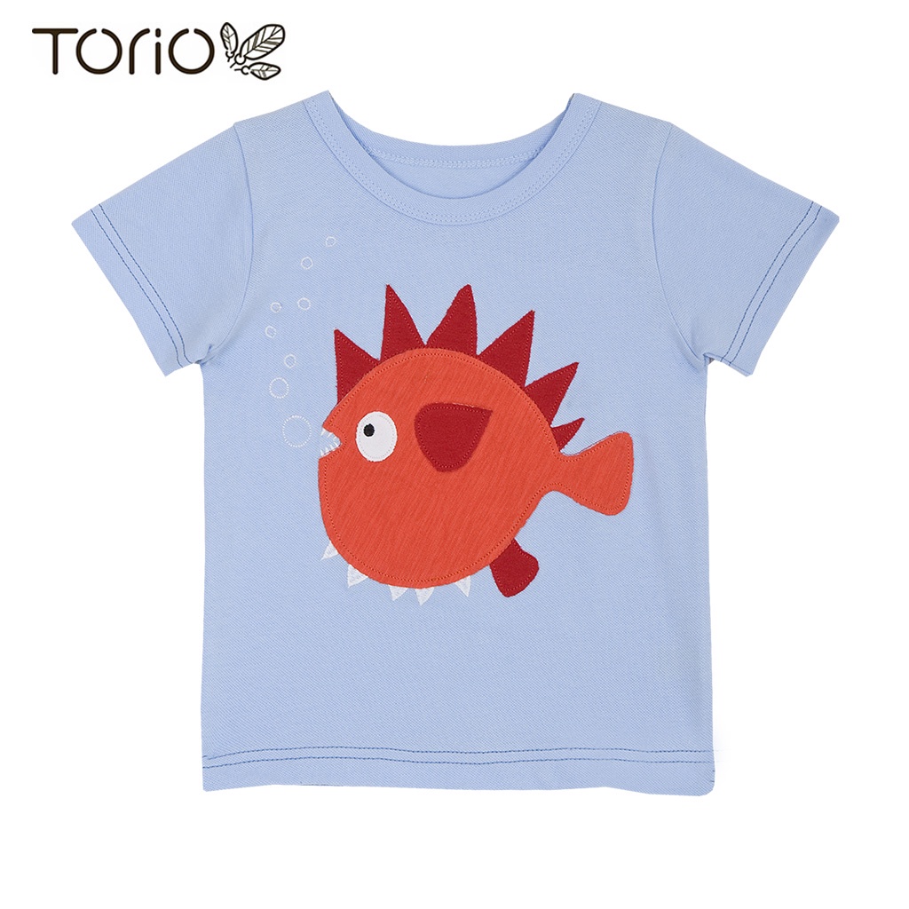 ( DEFECT NODA) TORIO Basic T-Shirt Puffer Fish - Pakaian Anak Laki-Laki - Kaos Anak Laki-Laki