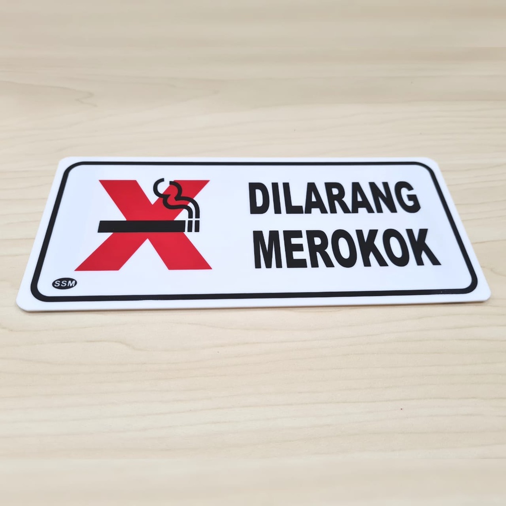 Jual Sign Label Akrilik Medium Dilarang Merokok Shopee Indonesia