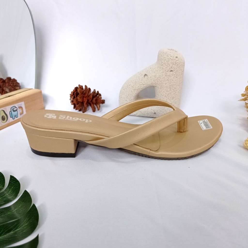 Sendal Heels Hak Tahu Jepit 3cm Ul013