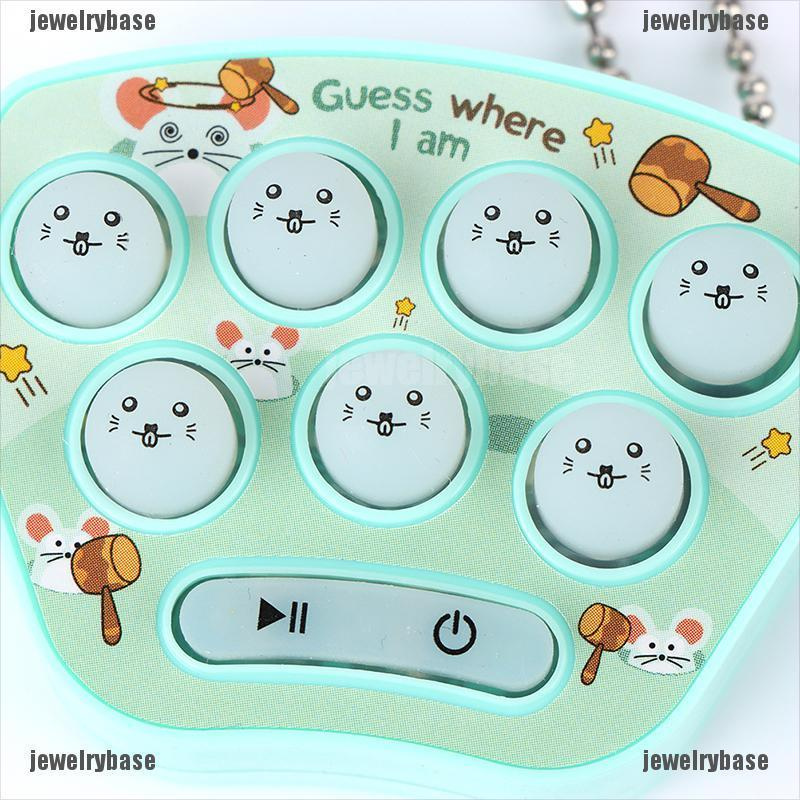 (Base) Konsol Game Genggam Mini Portable Bentuk Hamster Untuk Anak