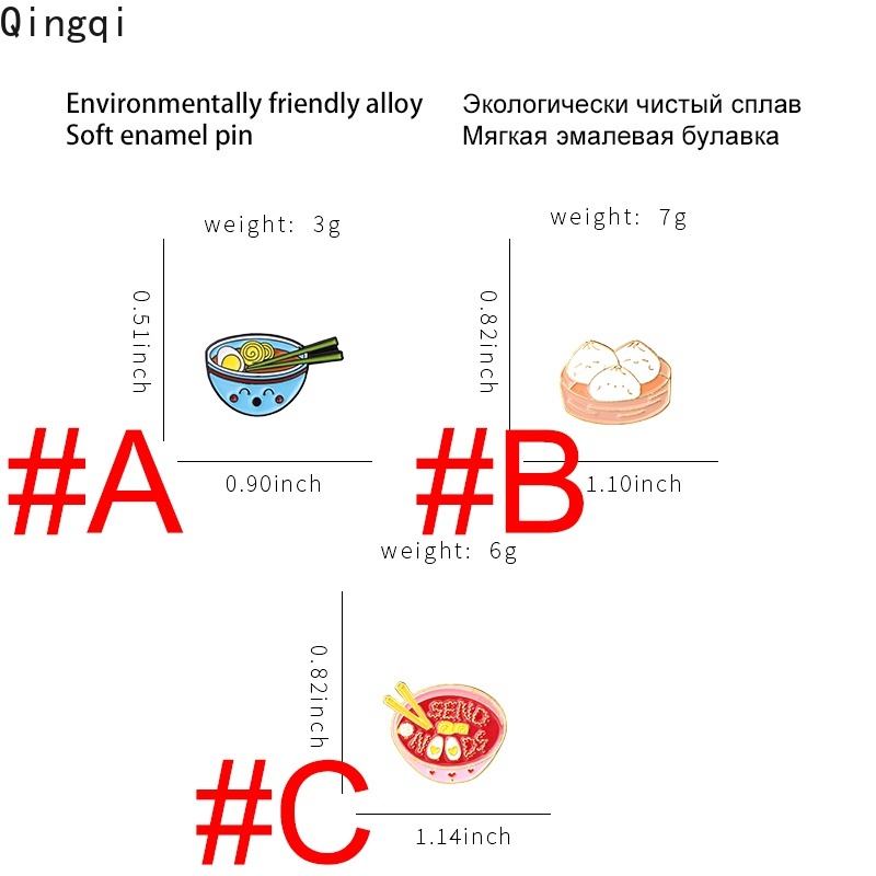 Bros Pin Enamel Desain Kartun Ramen Mie Jepang Sumpit Untuk Kerah Kemeja Denim