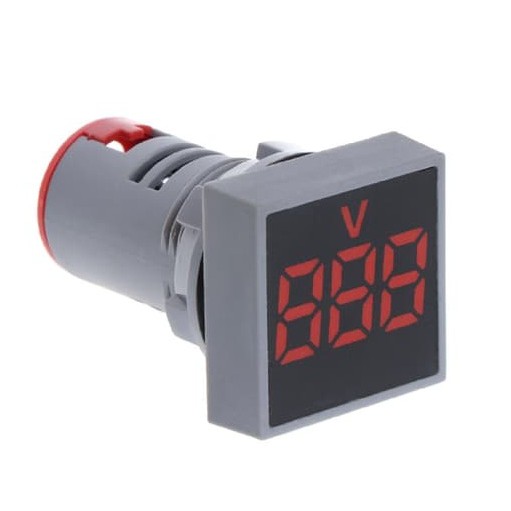 Voltmeter Digital AC Panel Kotak 22mm 60 - 500V