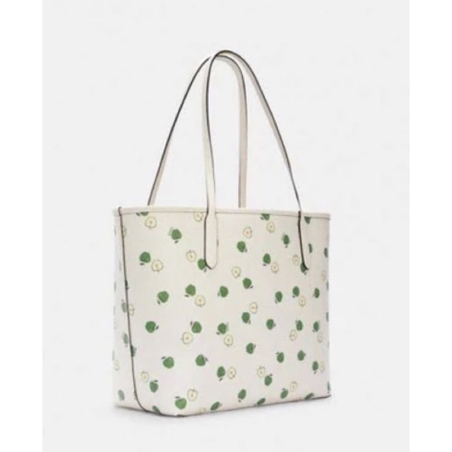 Coach City Tote With Apple Print (C4119)