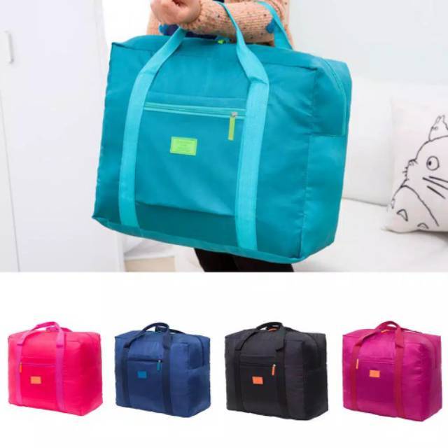 GERAIFATIN!! Foldable Travel Bag Wide 21 / Tas Tali Tengteng Plus Bisa Dikaitkan