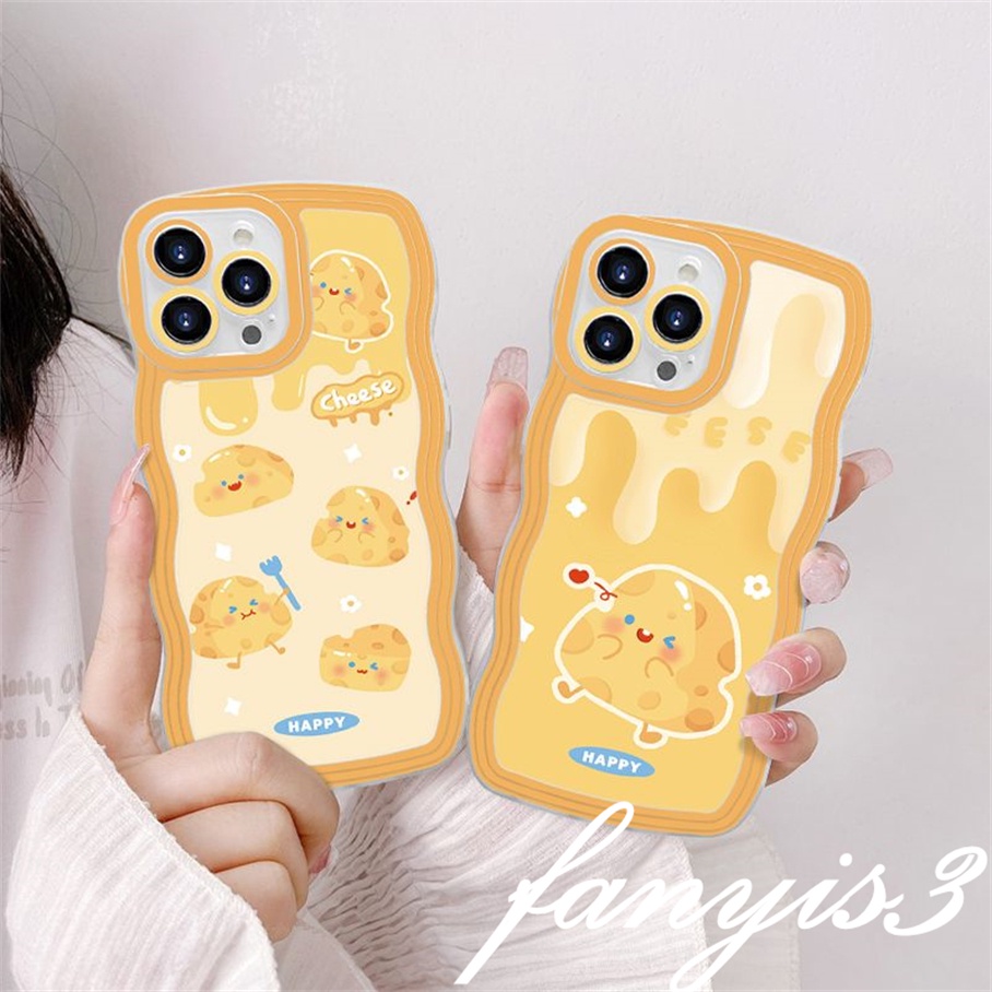 OPPO A78 A17 A77 A77s A57 A76 A96 A16 A16s A16k A15 A15s A54 A74 A55 A95 A94 A93 A53 A33 A32 A5 A9 2020 A3s A5s Reno 8T 7Z 6Pro F11 F9Pro Soft Case TPU Motif Keju Untuk