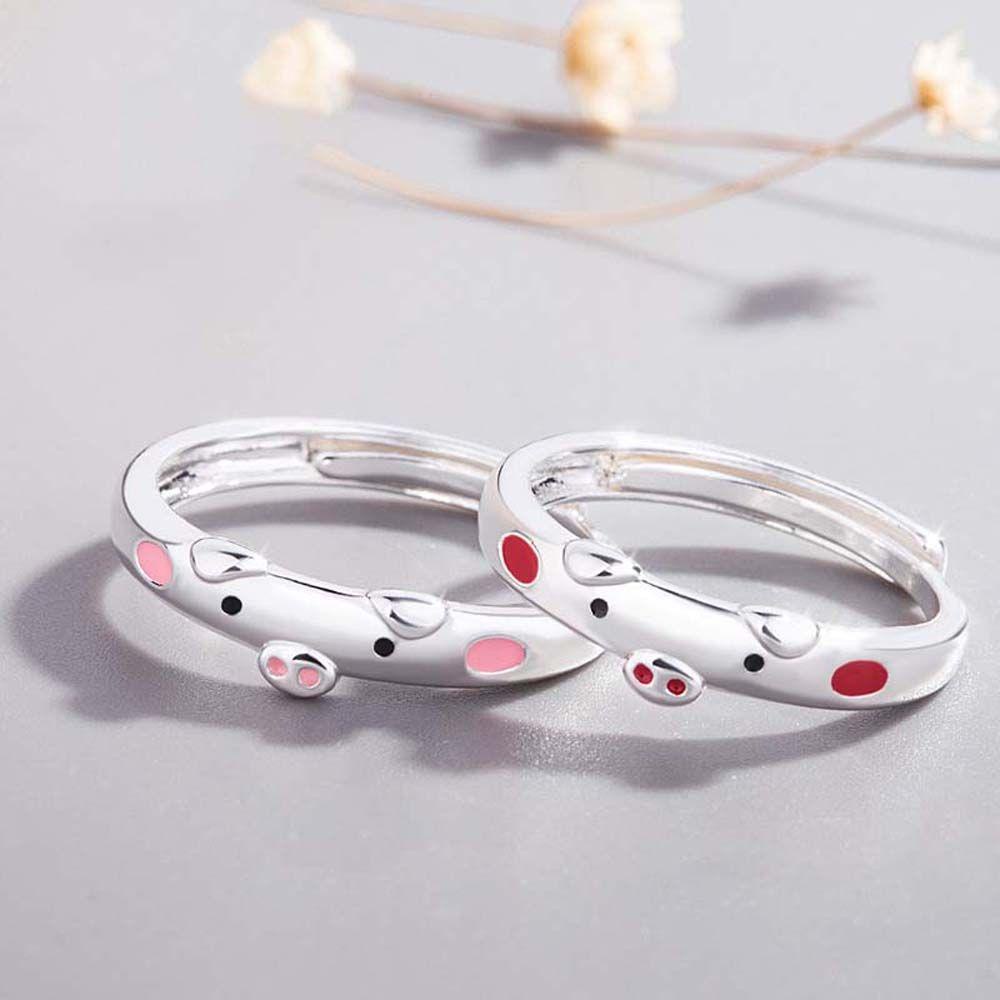 Rebuy Opening Rings Party Lucky 1pc Enamel Hadiah Untuk Wanita Lover Pig Jewelry