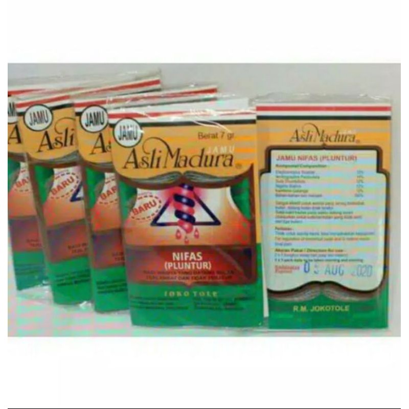 Jamu Serbuk PELUNTUR NIPAS Asli Madura Joko Tole isi 10 sachet