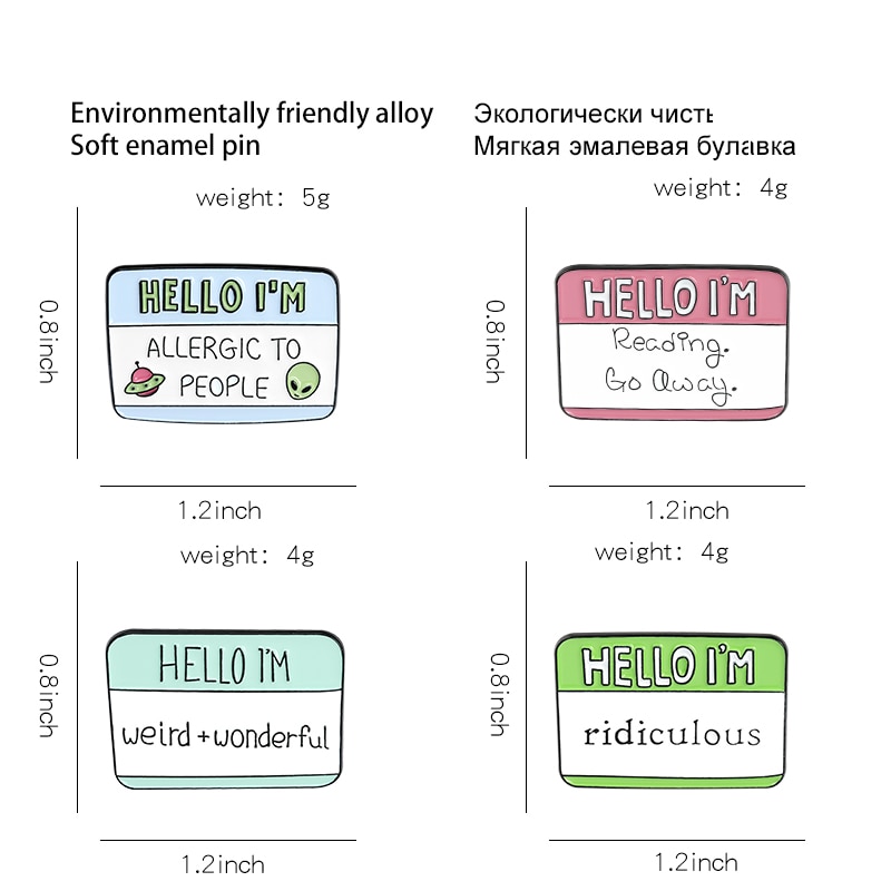 Bros Pin Enamel Desain Kartun Kutipan Dialog 4 Gaya Untuk Hadiah Teman