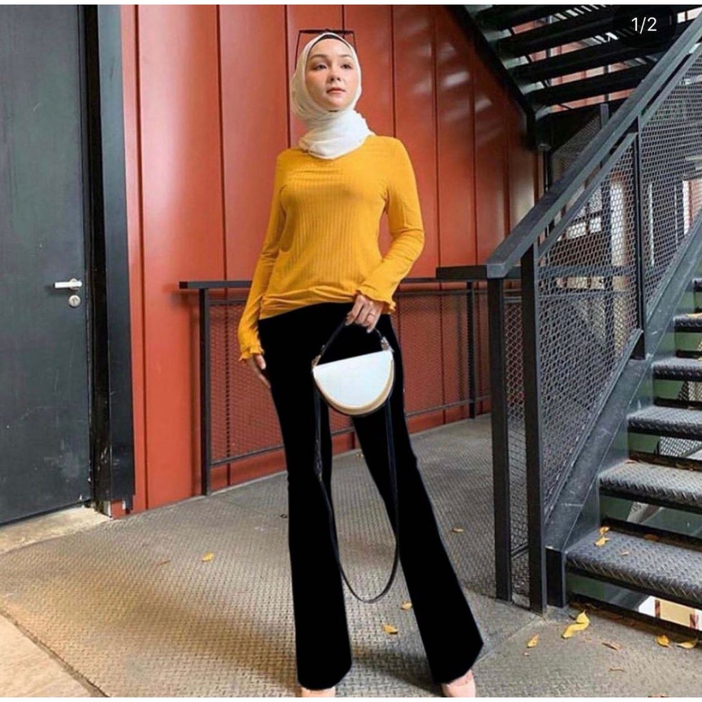 Celana jeans wanita model terbaru//Celana wanita model cutbray