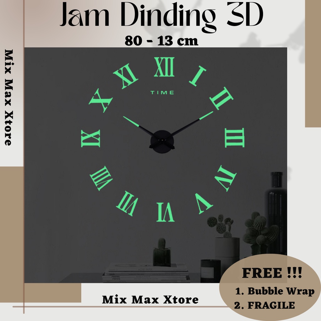Jam Dinding Besar DIY Giant Wall Clock 80-130cm (DIY-106) / Jam Dinding Aesthetic / Jam Dinding Tempel / Jam Dinding Unik