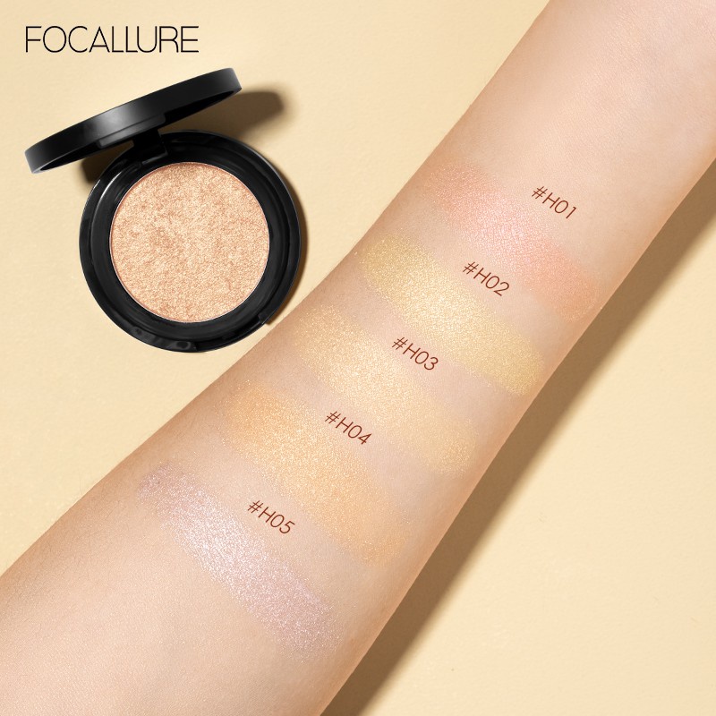 (READY &amp; ORI!) Focallure Single Highlighter Color Mix FA25 FA 25 H Series Monocrome 5 Color