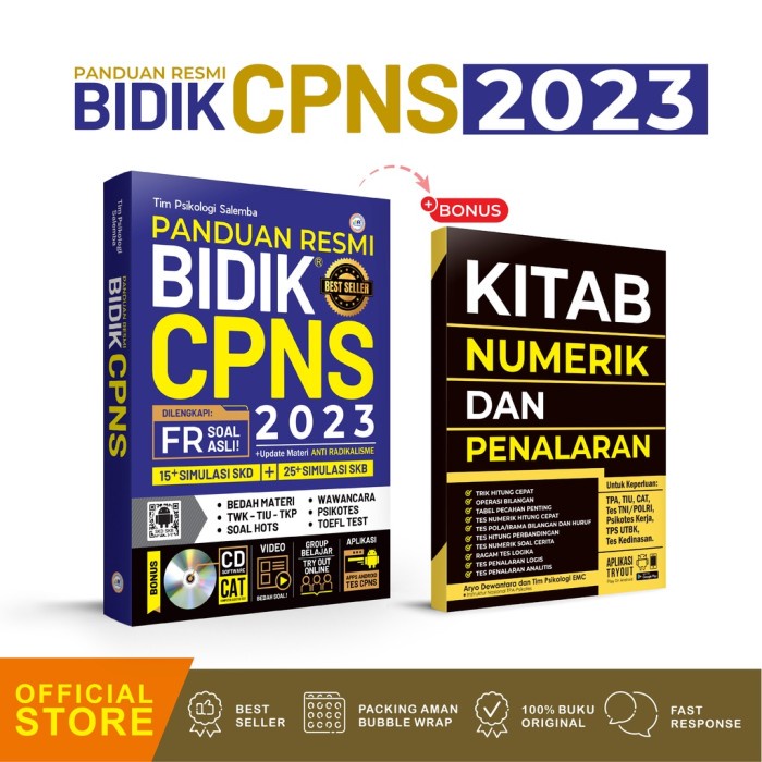 

NEW PRODUCT Buku Panduan Resmi Bidik CPNS 2021 BONUS KITAB NUMERIK DAN PENALARAN KPL459