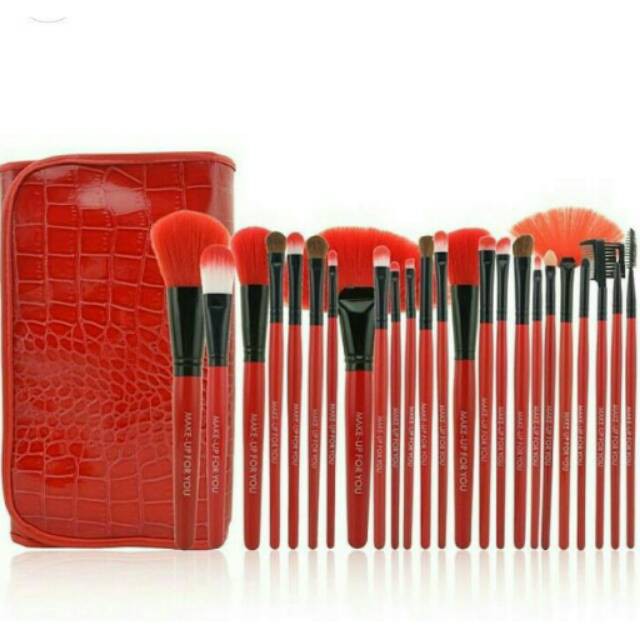 ISI 24 PCS Kuas Make Up Cosmetic Brush with Pouch Professional Brushes