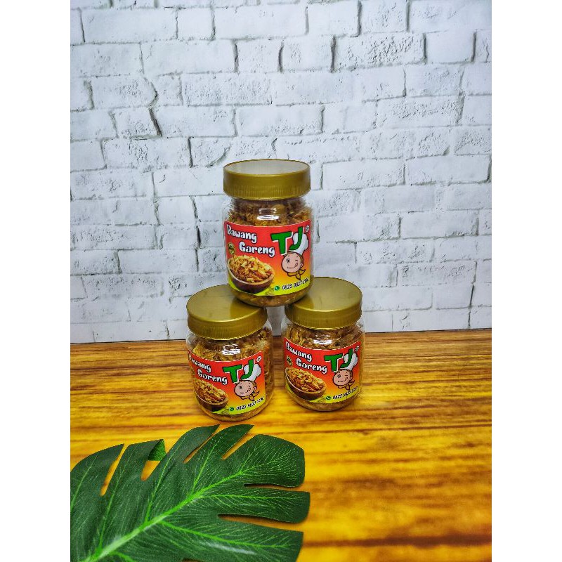 

Bawang Goreng TJ kemasan Toples 200ml Bawang Merah Brebes Murni