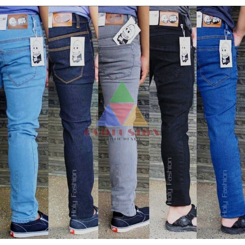 [COD] Celana Jeans Pria Skinny Slim Fit Panjang Melar