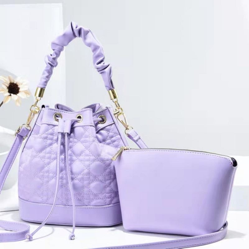 BJ21519 (2IN1) - BEIGE/BLACK/GOLD/LIGHTBLUE/PINK/PURPLE/WHITE - TAS WANITA FASHION IMPORT MODIS ELEGAN TERMURAH TERLARIS TERBARU BAGSTORE JAKARTA TAS BATAM JT1519 LT2025