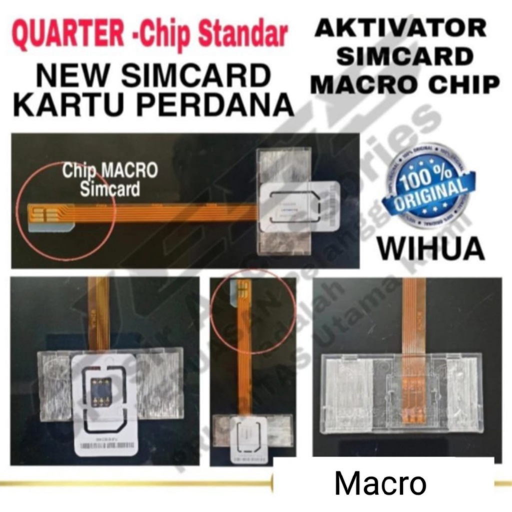 NEW Aktivator Simcard Wihua Aktifator Sim card Kartu MACRO Chip Modem BARU